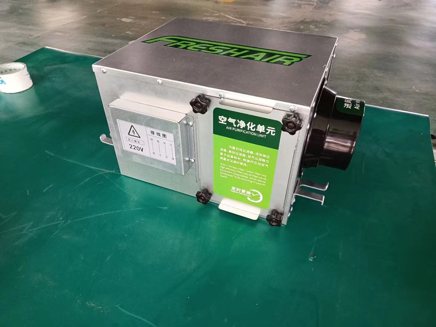 单向流新风机的组成部分